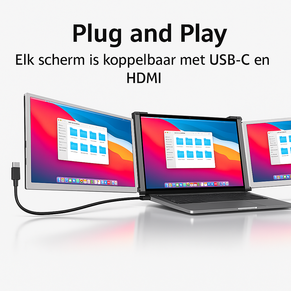 Renab Portable Monitor Tri-Screen